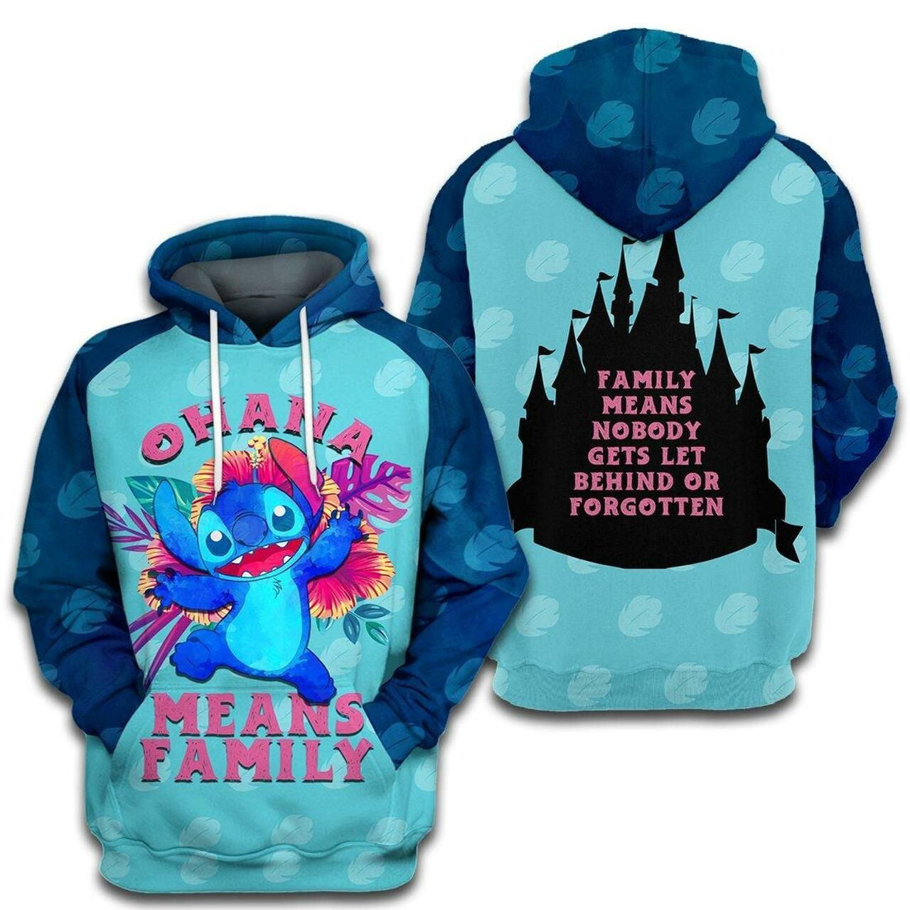 Disney Lilo And Stitch Ohana Means Family Family Means Nobody Gets Let Behind Or Forgotten 3d Hoodie Zip Hoodie 1084