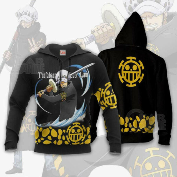 Tragafalar Law One Piece Anime 2k985 Fan Gift Stylist Unisex Cartoon 3d Hoodie Zip Hoodie 2846
