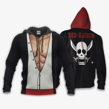 Red Haired One Piece Shank Costume Anime 3k269 Fan Gift Stylist Unisex Cartoon 3d Hoodie Zip Hoodie 2572