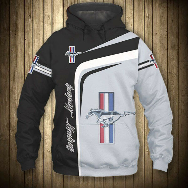 Ford Mustang Sport Car 7k393 Fan Gift Stylist Unisex Cartoon 3d Hoodie Zip Hoodie 1055