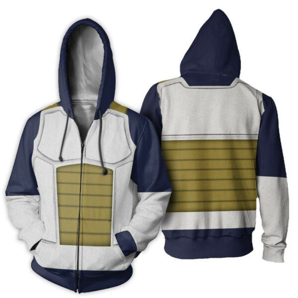 Prince Vegeta Uniform Dragon Ball Z Anime 1k263 Fan Gift Stylist Unisex Cartoon Graphic Outfits Aop 3d Hoodie, Zip Hoodie 2272