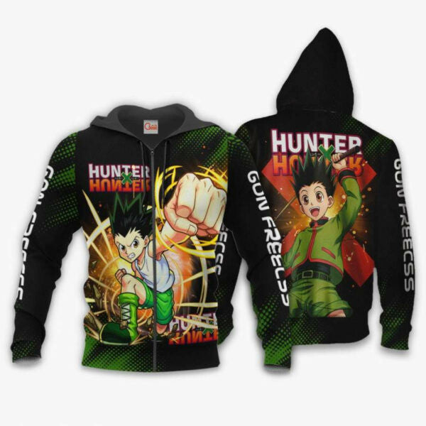 Gon Freecss Shirt Hunter X Hunter Anime 2k975 Fan Gift Stylist Unisex Cartoon 3d Hoodie Zip Hoodie 1696