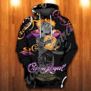Groot Star Wars Crown Royal 3d Hoodie