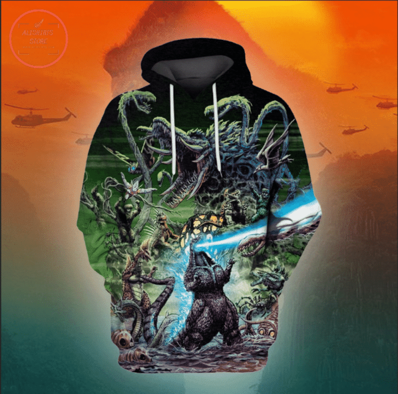 Godzilla Movie 3d Hoodie Zip Hoodie