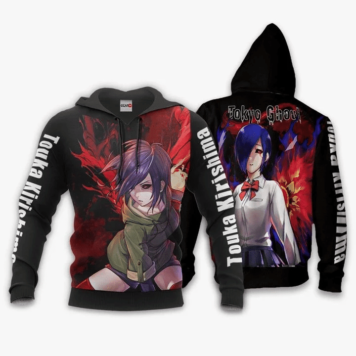 Tokyo Ghoul Touka Kirishima Anime Manga For Men And Women 3d Hoodie Zip Hoodie