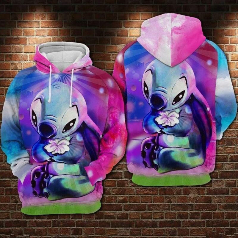 Lilo And Stitch Cute Lover 3d Hoodie Zip Hoodie