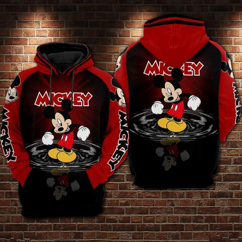 For Mickey Mouse Lovers Water Reflection Pattern 3d Hoodie