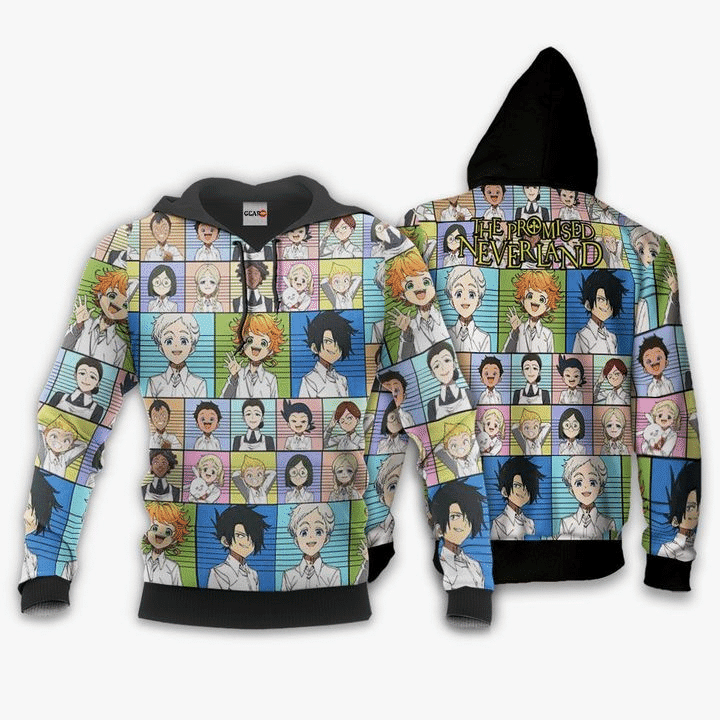 The Promised Neverland Characters Anime Manga For Men And Women 3d Hoodie Zip Hoodie