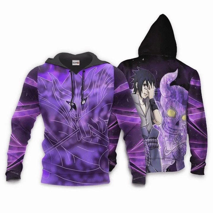 Uchiha Sasuke And Susanoo Anime Manga Naruto For Men And Women 3d Hoodie Zip Hoodie