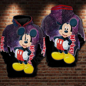 For Mickey Mouse Lovers Galaxy Pattern 3d Hoodie