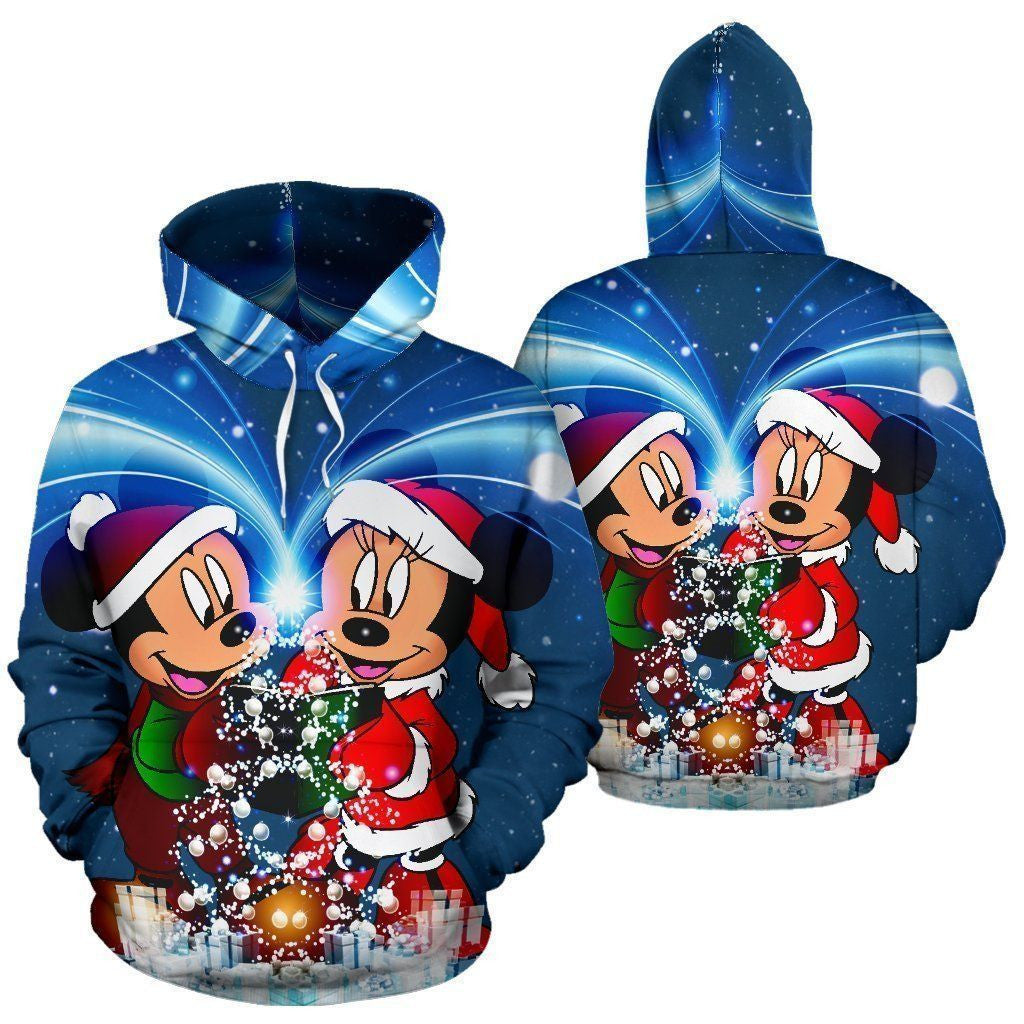 Mickey Mouse Marry Christmast Movies Disney Over Print 3d Hoodie Zip Hoodie 411