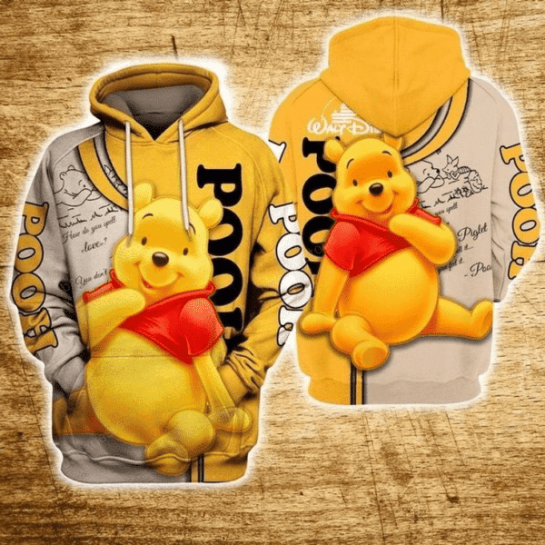Lovely Winnie The Pooh Disney World 107 Fan Gift Stylist Unisex Cartoon Graphic Outfits Aop Hoodie 329