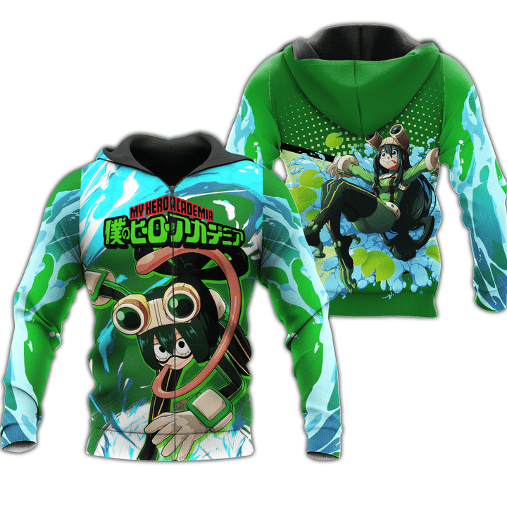 Froppy Tsuyu Asui My Hero Academia Anime Manga For Men And Women 3d Hoodie Zip Hoodie