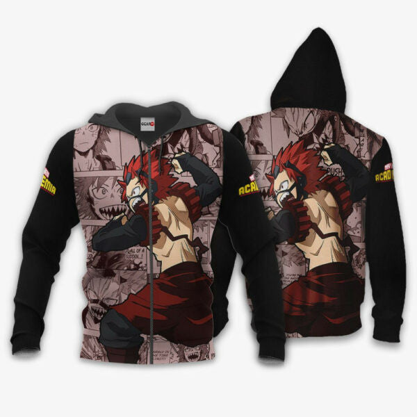 Eijirou Kirishima Anime My Hero Academia Manga 1k994 Fan Gift Stylist Unisex Cartoon Graphic Outfits Aop 3d Hoodie Zip Hoodie 1225