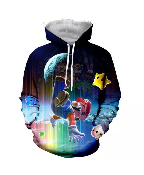Mario Fashion Long Sleeves 3d Print Hoodies Sweatshirts Jacket Men Women