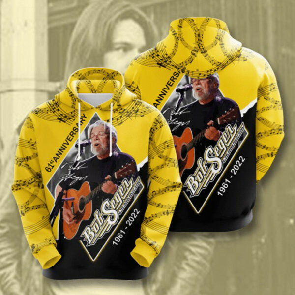 Bob Seger 61 Anniversary 1961 2022 Fan Gift, Bob Seger Aop Hoodie 1455