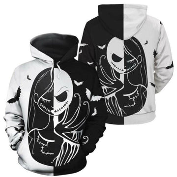 Jack Skellington And Sally Hoodie And Zip Hoodie, Gift For Fan 3d All Over Print Shirt Hoodie 1613