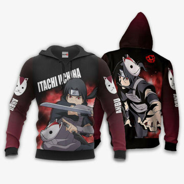 Itachi Anbu Naruto Anime 1k469 Fan Gift Stylist Unisex Cartoon Graphic Outfits Aop 3d Hoodie, Zip Hoodie 442