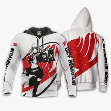 Lucy Heartfilia Anime Manga Fairy Tail Silhouette For Men And Women 3d Hoodie Zip Hoodie