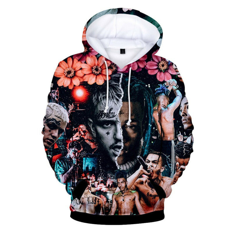 Lil Peep And Xxxtentacion Printing 3d Hoodie Teens Adult Hooded Sweatshirt Spring Autumn Plus Size Long Sleeve Pullover Child