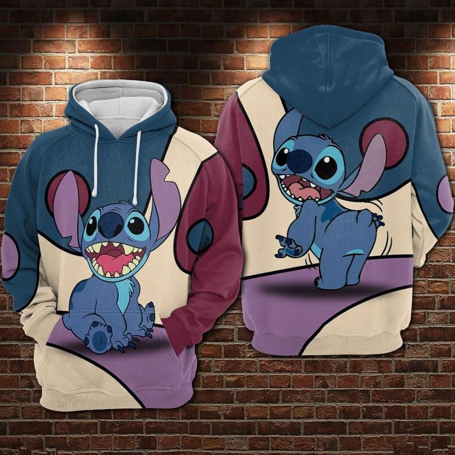 Lilo And Stich Over Print 3d Hoodie Zip Hoodie 1197