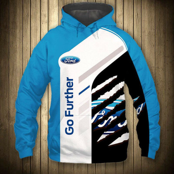 Ford Go Further Sport Car 5k477 Fan Gift Stylist Unisex Cartoon 3d Hoodie Zip Hoodie 1484