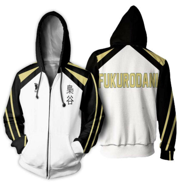 Haikyuu Fukurodani Academy Costume Anime 2k907 Fan Gift Stylist Unisex Cartoon 3d Hoodie Zip Hoodie 249