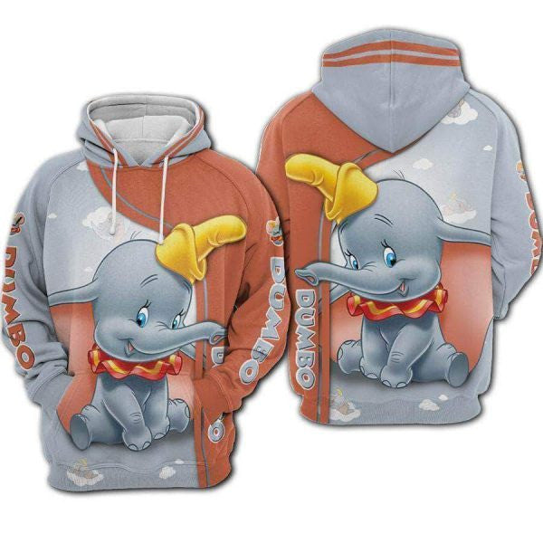 Dumbo Disney Cartoon 2k756 Lover Gift,dumbo Disney All Over Print 3d Hoodie 1383