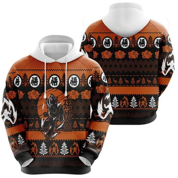 Son Goku Super Saiyan Fighting Dragon Ball Christmas Knitting Over Print 3d Hoodie Zip Hoodie