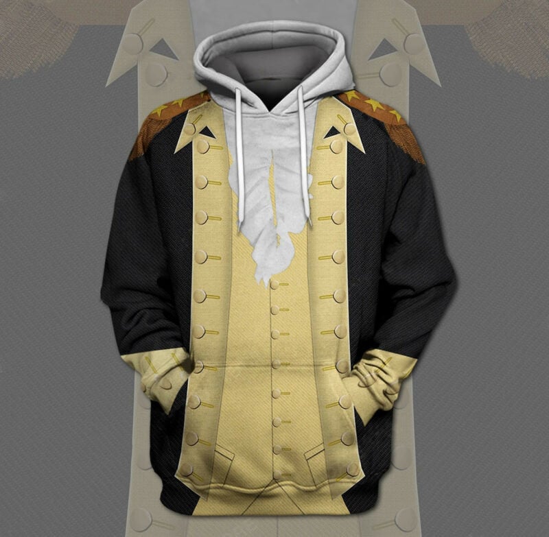 Men's Historical Hoodie Custom George Washington 3d Hoodie Zip Hoodie