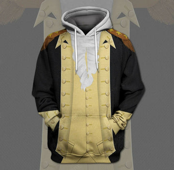 Men's Historical Hoodie Custom George Washington 3d Hoodie Zip Hoodie