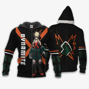 Katsuki Bakugo Anime My Hero Academia Manga 2k18 Fan Gift Stylist Unisex Cartoon Graphic Outfits Aop 3d Hoodie Zip Hoodie 1662