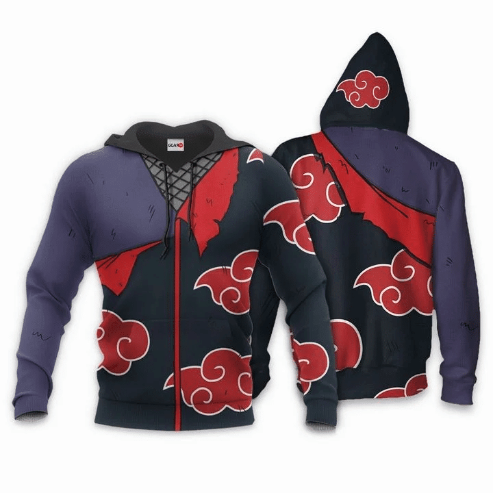 Uchiha Sasuke Akatsuki Anime Manga For Men And Women 3d Hoodie Zip Hoodie