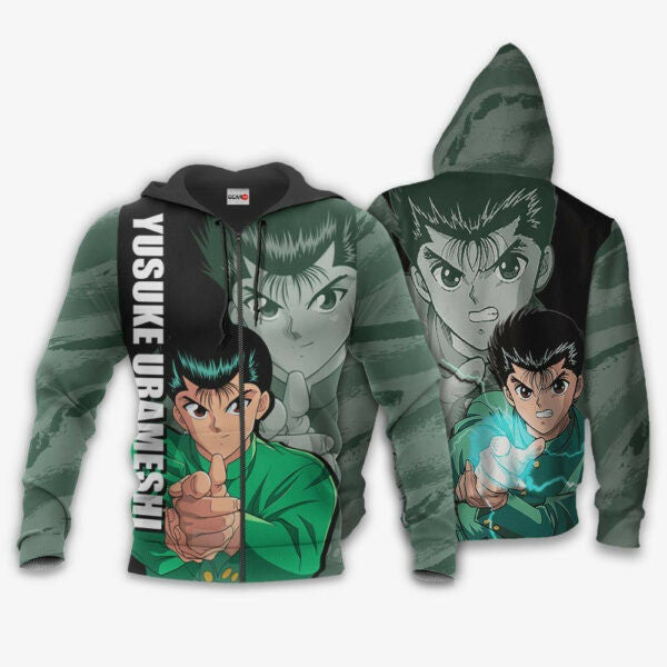 Yu Yu Hakusho Yusuke Uramesh Anime 3k449 Fan Gift Stylist Unisex Cartoon 3d Hoodie Zip Hoodie 1948