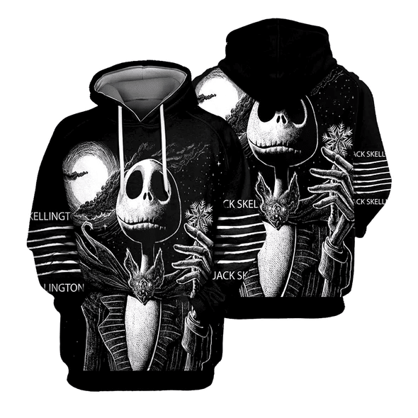 Jack Skellington The Nightmare Before Christmas 72 Fan Gift Stylist Unisex Cartoon Graphic Outfits Aop Hoodie, Zip Hoodie 1034