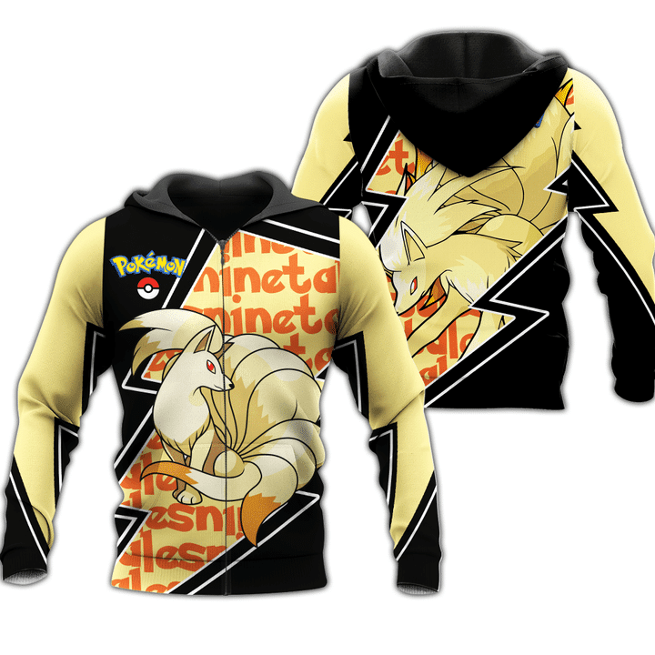 Ninetales Pokemon Anime Manga For Men And Women 3d Hoodie Zip Hoodie
