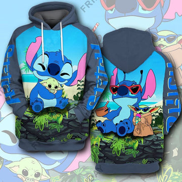 Stitch Hoodie On The Beach Is So Cute