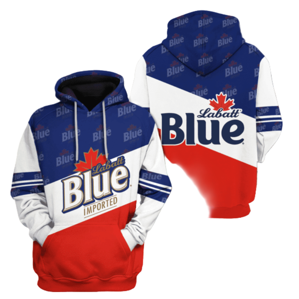 Labatt Blue Beer 3d Hoodie 1500