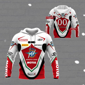 Custom Name Number Mv Agusta Racing Shirt Fan Gift 416, Stylist Unisex 3d Hoodie Zip Hoodie 1432