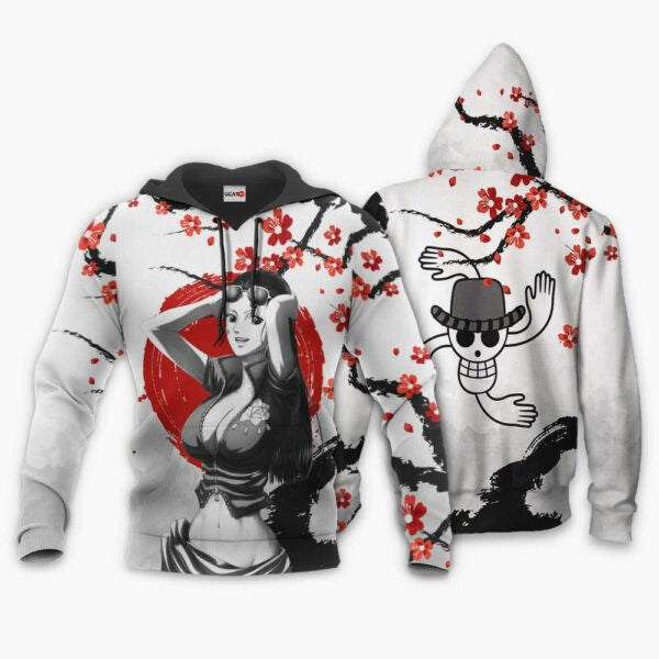 Nico Robin Japan Cherry Blossoms One Piece Anime 1k690 Fan Gift Stylist Unisex Cartoon Graphic Outfits Aop 3d Hoodie, Zip Hoodie 2461