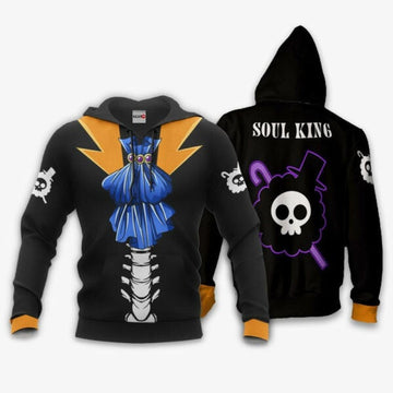 One Piece Brook Uniform Anime 3k218 Fan Gift Stylist Unisex Cartoon 3d Hoodie Zip Hoodie 1844