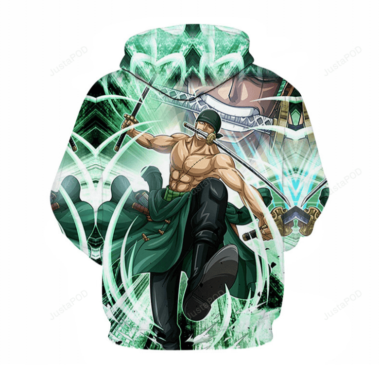 One Piece Roronoa Zoro Anime 3d Hoodie