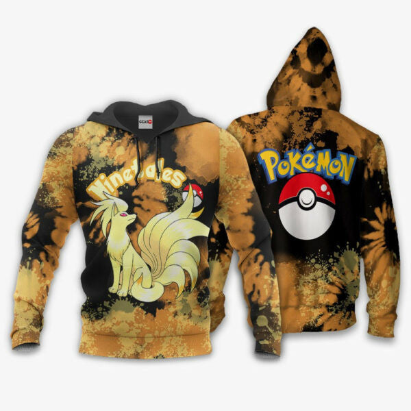 Ninetales Anime Pokemon Manga Tie Dye Style 1k795 Fan Gift Stylist Unisex Cartoon Graphic Outfits Aop 3d Hoodie Zip Hoodie 2511