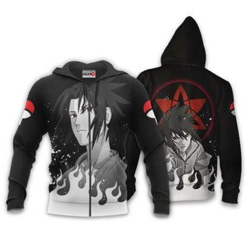Sasuke Uchiha Naruto Anime 1k406 Fan Gift Stylist Unisex Cartoon Graphic Outfits Aop 3d Hoodie, Zip Hoodie 2076