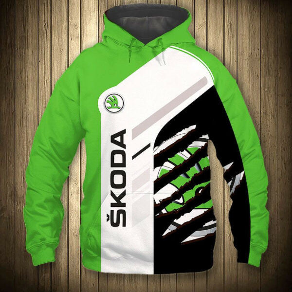 Skoda Auto Automobile 6k958 Fan Gift Stylist Unisex Cartoon 3d Hoodie Zip Hoodie 2488