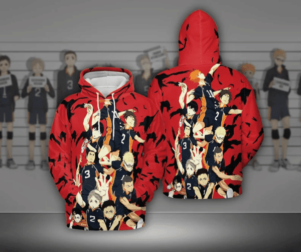 Haikyuu Anime 2 Fan Gift, Stylist Unisex Cartoon Graphic Outfits Aop Hoodie, Zip Hoodie 1620
