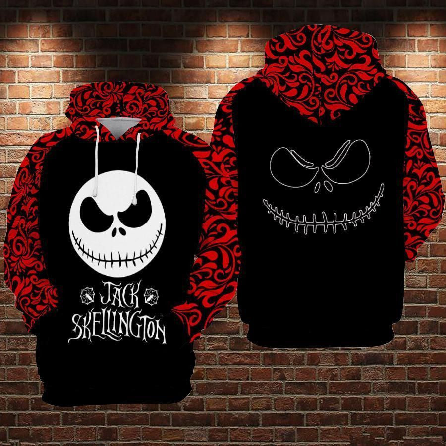 Jack Skellington Over Print 3d Hoodie Zip Hoodie 247
