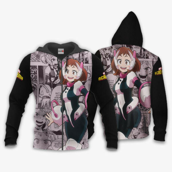 Ochako Uraraka Anime My Hero Academia Manga 1k986 Fan Gift Stylist Unisex Cartoon Graphic Outfits Aop 3d Hoodie Zip Hoodie 2003