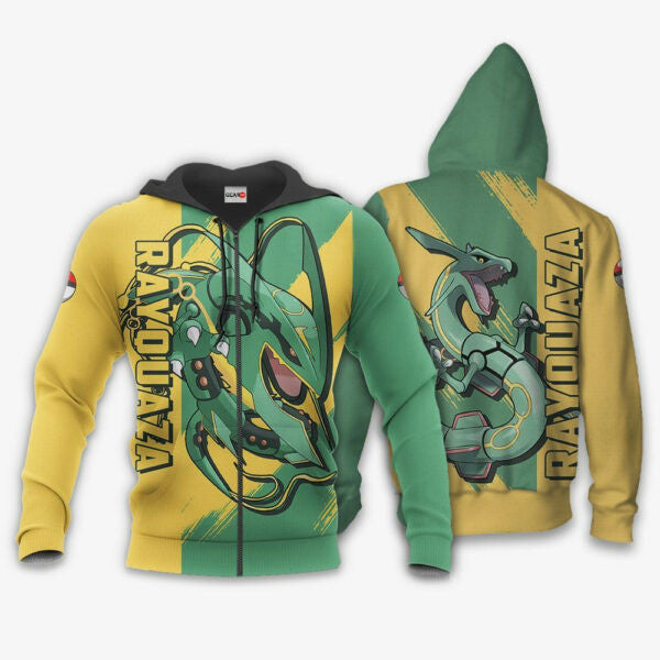 Rayquaza Anime Pokemon Manga 1k845 Fan Gift Stylist Unisex Cartoon Graphic Outfits Aop 3d Hoodie Zip Hoodie 2070