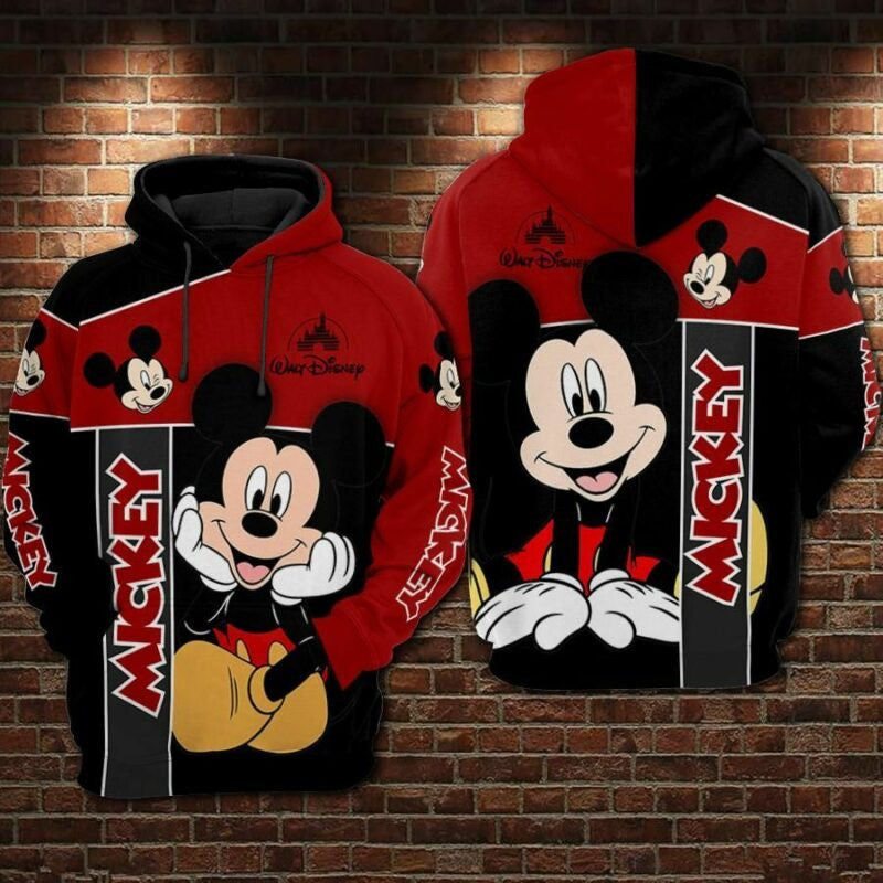 Mickey Mouse Walt Disney 1 Over Print 3d Hoodie Zip Hoodie